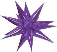 26" Star-Burst Mylar Balloon - Purple - SKU:LF-50022 - UPC:099996034823 - Party Expo