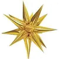 26" Star-Burst Mylar Balloon - Gold Party Expo  
