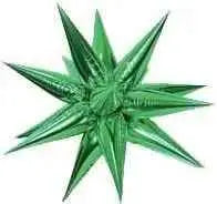 26" Star-Burst Mylar Balloon - Green Party Expo  