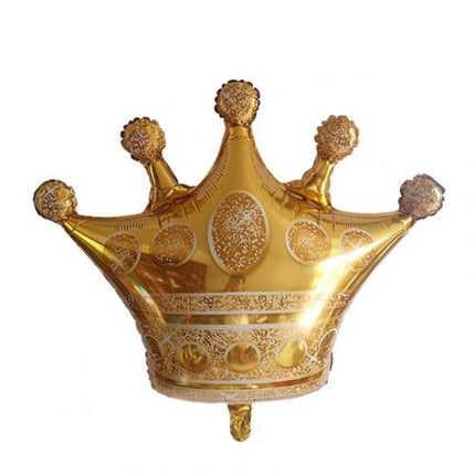29" Crown Mylar Balloon - Gold - Party Expo