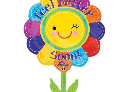 29" Feel Better Flower Mylar Balloon - SKU:73049 - UPC:026635308571 - Party Expo