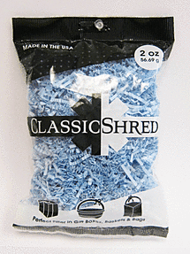 2oz Paper Shred - Light Blue - SKU:61001 - UPC:708450587194 - Party Expo