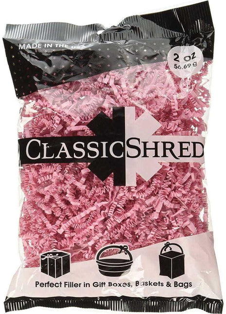 2oz Paper Shred - Pink - SKU:61005 - UPC:708450587231 - Party Expo
