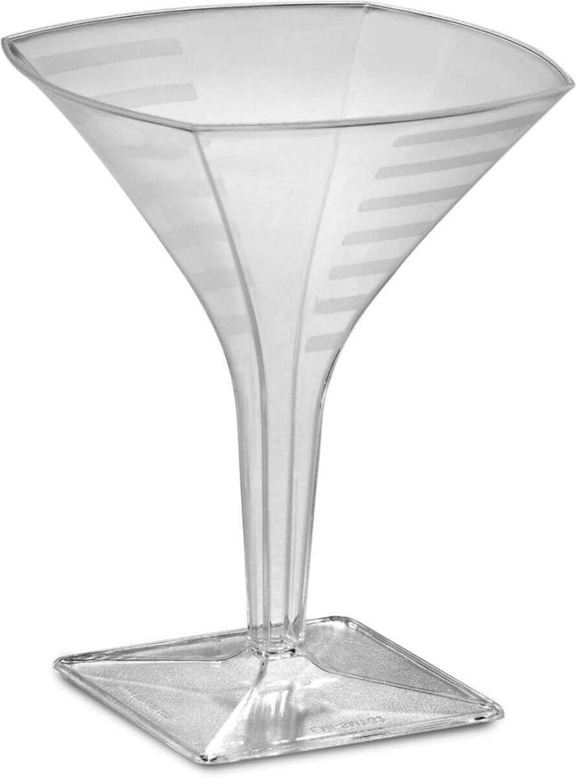 2oz Square Mini Martini Glass - SKU:55031 - UPC:081391903910 - Party Expo