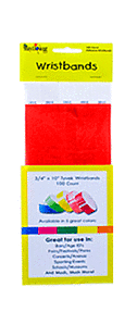 3/4" Tyvek Wristband - Red Party Expo  