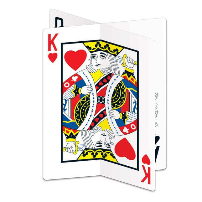 3-D Playing Card Centerpiece - SKU:54924 - UPC:034689070221 - Party Expo