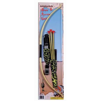 30" Bow & Arrow with Quiver & Knife Set - SKU:60654 - UPC:721773606540 - Party Expo