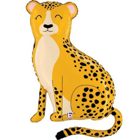 30" Jungle Cheetah Mylar Balloon - SKU:25206 - UPC:030625252065 - Party Expo