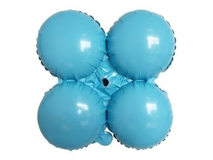 30" Quad Baby Blue Mylar Balloon - SKU: - UPC: - Party Expo