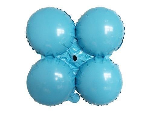 30" Quad Baby Blue Mylar Balloon - SKU: - UPC: - Party Expo