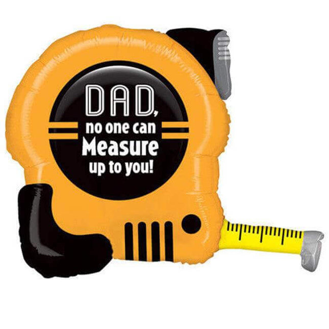 30" Tape Measure Dad Shape Mylar Balloon - SKU:85233 - UPC:030625355438 - Party Expo