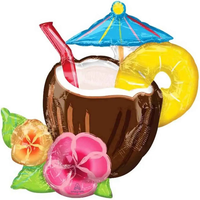 30" Coconut Pina Colada Mylar Balloon Party Expo  