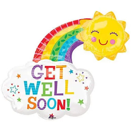 30" Get Well Happy Rainbow Mylar Balloon #31 Party Expo  