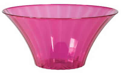 30oz Plastic Flared Bowls - Bright Pink - SKU: - UPC:013051545635 - Party Expo
