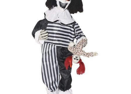 31" Animated Creepy Clown with Doll - SKU:61479 - UPC:762543614792 - Party Expo