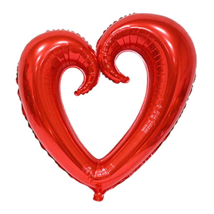31" Linking Heart Red Mylar Balloon - SKU:VT101 - UPC: - Party Expo