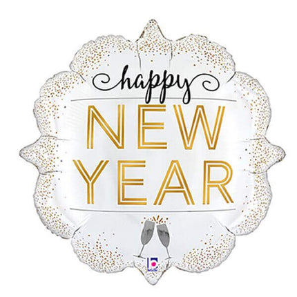 31" Metallic Happy New Year Diamond Shape Mylar Balloon - SKU:109559 - UPC:030625251501 - Party Expo