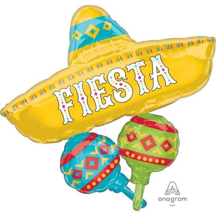 32" Fiesta Cluster Mylar Balloon - SKU:395368 - UPC:026635395366 - Party Expo