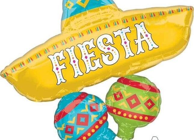 32" Fiesta Cluster Mylar Balloon - SKU:395368 - UPC:026635395366 - Party Expo