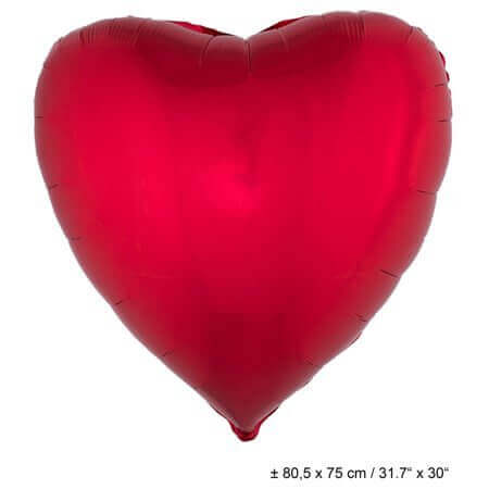 32" Red Heart Mylar Balloon - SKU:84720 - UPC:8712364847208 - Party Expo