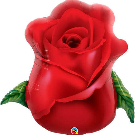 33" Red Rose Bud Mylar Balloon - SKU:98696 - UPC:071444575102 - Party Expo