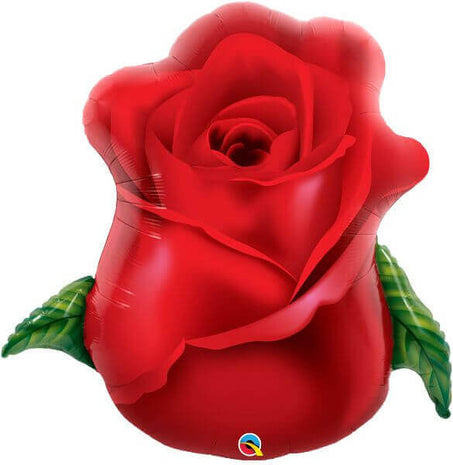 33" Red Rose Bud Mylar Balloon - SKU:98696 - UPC:071444575102 - Party Expo