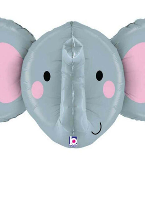 34" Dimensional Elephant Mylar Balloon - SKU:86613 - UPC:030625355674 - Party Expo
