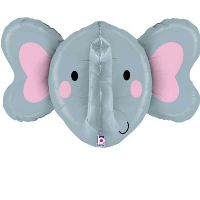 34" Dimensional Elephant Mylar Balloon - SKU:86613 - UPC:030625355674 - Party Expo