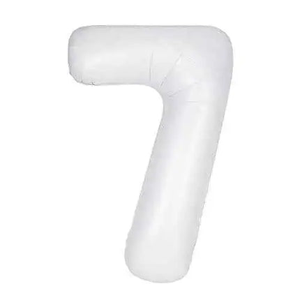 34" Number '7' Mylar Balloon - White Party Expo  