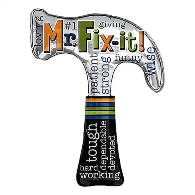 35" Mr. Fix It Hammer Mylar Balloon - F11 Party Expo  