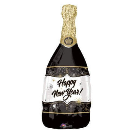 36" Champagne New Year Mylar Balloon - SKU: - UPC:026635184359 - Party Expo