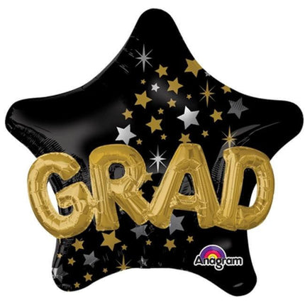 36" Congrats Grad Star Multi Balloon - SKU:76805 - UPC:026635328395 - Party Expo