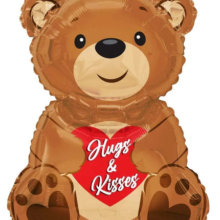 36" Hugs and Kisses Bear Mylar Balloon Party Expo  