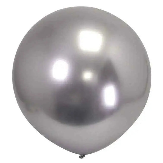 36" Reflective Chrome Silver Latex Balloon (1ct) Party Expo  