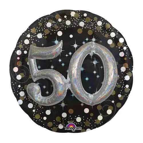 36" Sparkling 50th Birthday Mylar Balloon Party Expo  