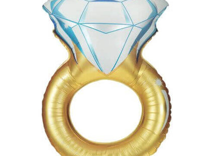 37" Wedding Ring Shape Mylar Balloon - SS9 - SKU:71792 - UPC:030625153997 - Party Expo