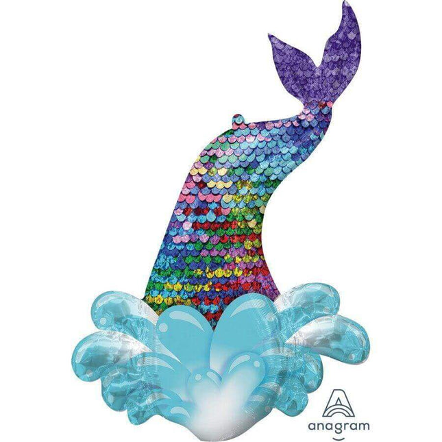39" Mermaid SequinTail Mylar Balloon - SS19 - SKU:97886* - UPC:026635415705 - Party Expo