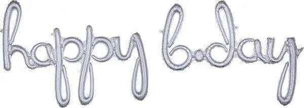 39" Happy Birthday Script Phrase Holographic Mylar Balloon Party Expo  