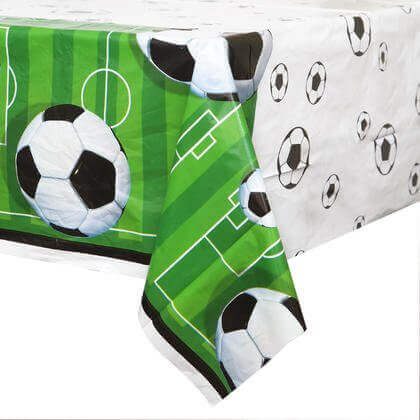 3D Soccer Plastic Table Cover - SKU:27303 - UPC:011179273034 - Party Expo