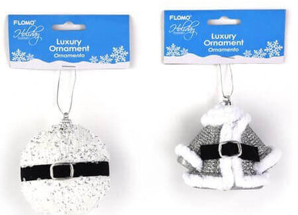 4" Santa Coat and Snowball Ornaments - SKU:XO3184 - UPC:677916863236 - Party Expo