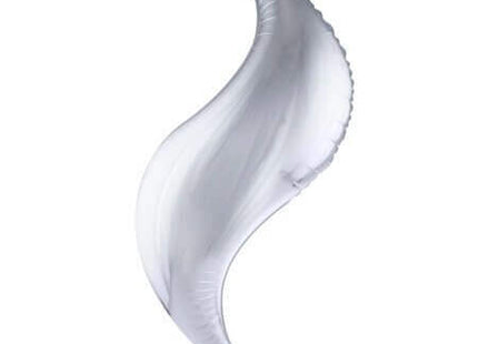 40" Curved Taper Mylar Balloon - Silver - SKU:85608 - UPC:8712364856088 - Party Expo