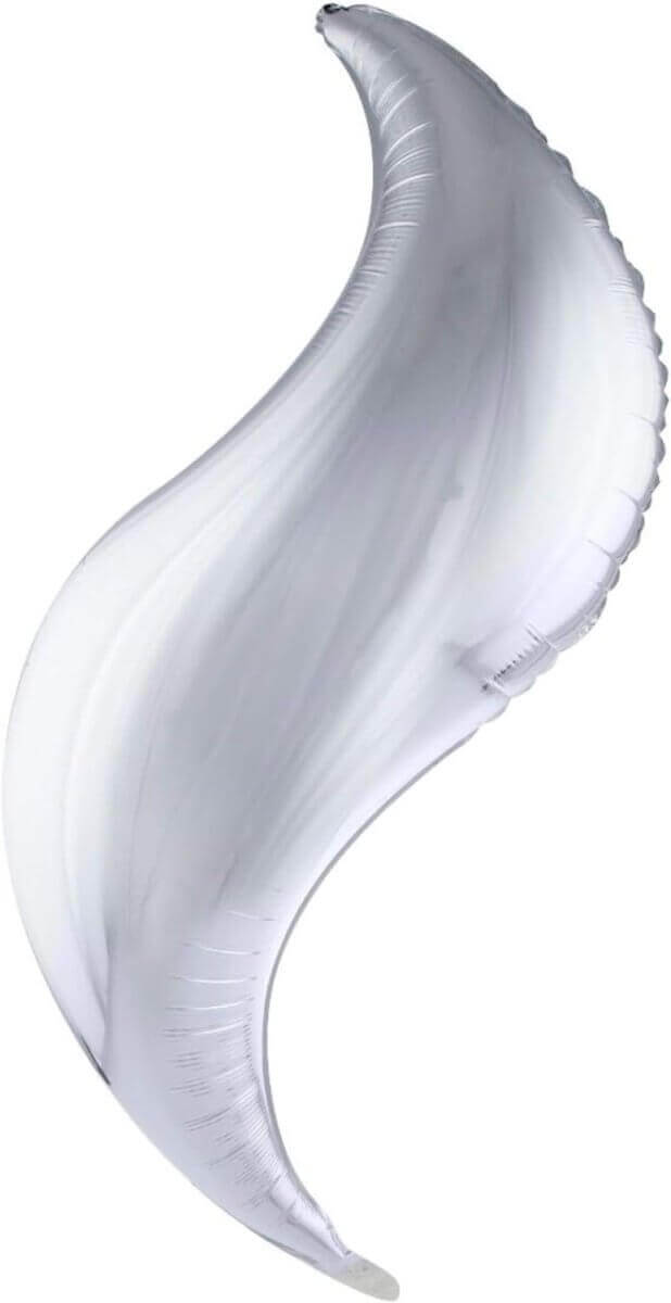 40" Curved Taper Mylar Balloon - Silver - SKU:85608 - UPC:8712364856088 - Party Expo