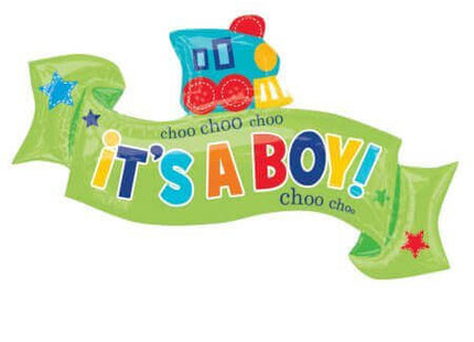 40" Giant Little One "It's a Boy" Banner Mylar Balloon - SKU:72895 - UPC:026635309042 - Party Expo