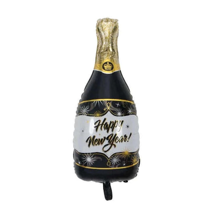 40" Happy New Year Champagne Bottle Mylar Balloon - SKU:PG-A43 - UPC:672713493938 - Party Expo