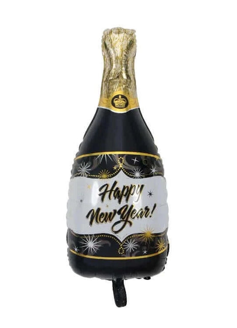 40" Happy New Year Champagne Bottle Mylar Balloon - SKU:PG-A43 - UPC:672713493938 - Party Expo