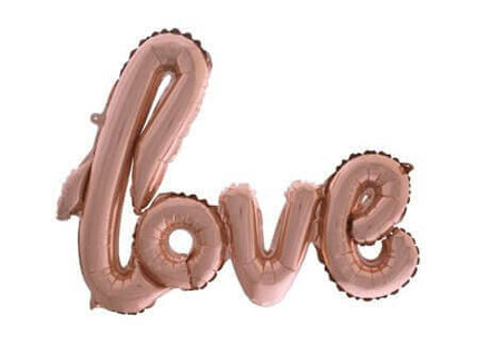 40" Love Mylar Balloon - Rose Copper (Air-Filled) - SKU:85503 - UPC:8712364855036 - Party Expo