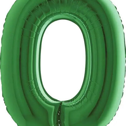 40" Number '0' Mylar Balloon - Green Party Expo  