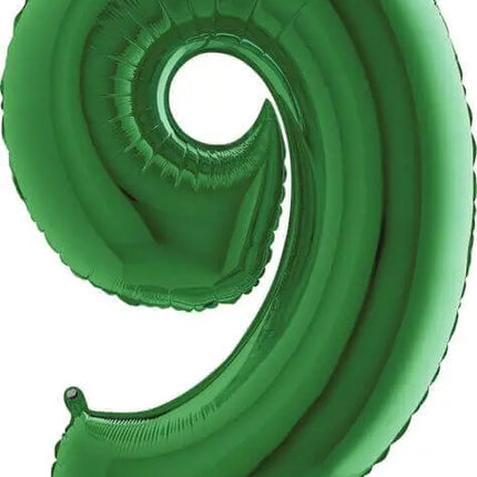 40" Number '9' Mylar Balloon - Green Party Expo  