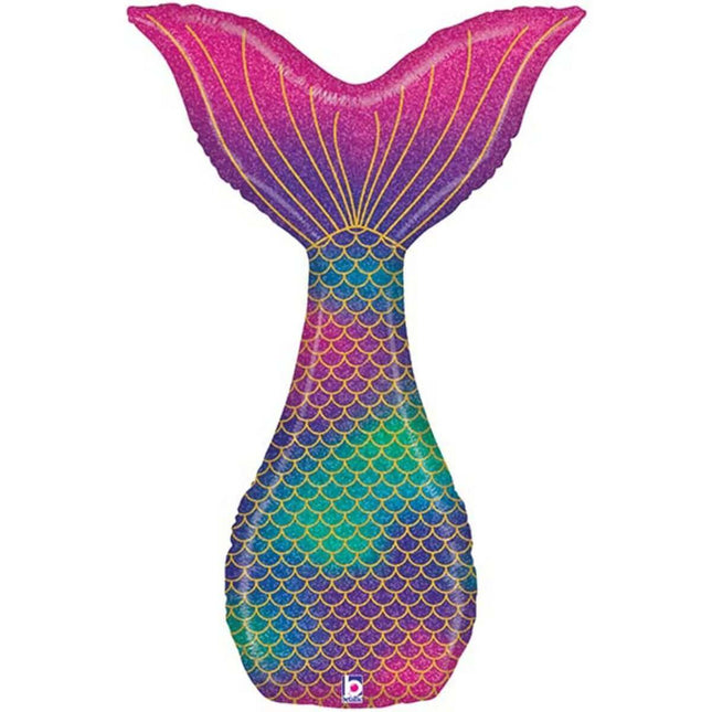 46" Mermaid Tail Mylar Balloon - SS20 - SKU:97886 - UPC:030625359016 - Party Expo