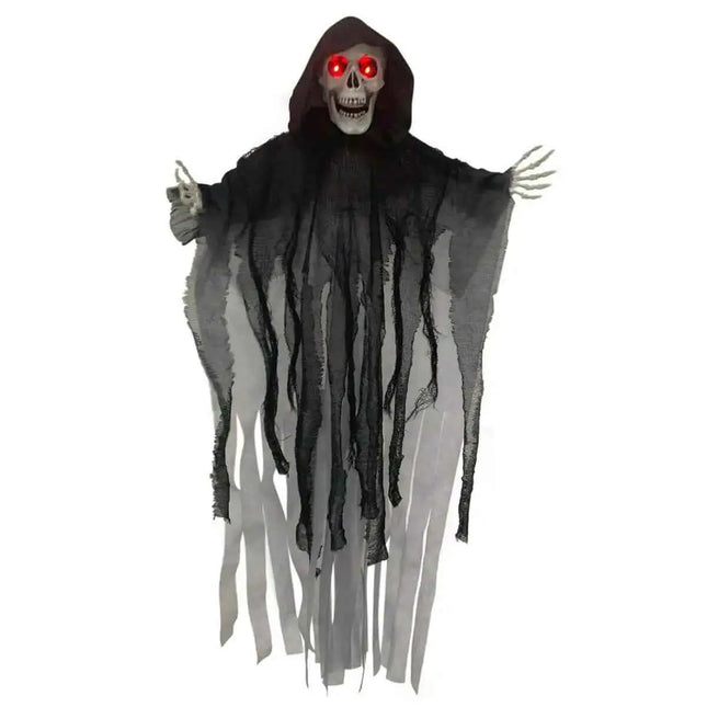 4ft Shaking Reaper Black/White Light Up Red Eyes Party Expo  